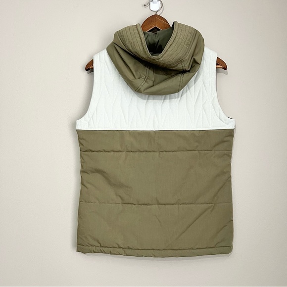 Burton DryRide Hooded Puffer Vest – Green Full Zip Snowboard Ski Gorpcore M - Picture 2 of 12